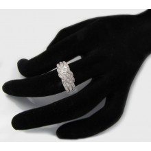 Stříbrný prsten se zirkony KPS116