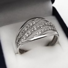 Moderní stříbrný prsten (KPS170)