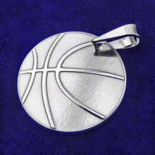 Stříbrný přívěsek basketbalový míč (KPRS170)