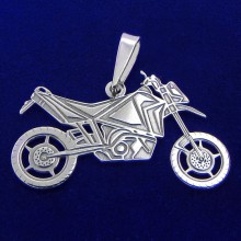 Přívěsek terénní motorka - stříbrný (KPRS047)